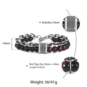 Bad Boy Bracelets - Steel & Stone