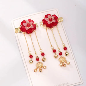 Butterfly Flower Hairclips (1pair)
