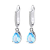 Sky Blue Topaz 925 Earrings (USA)
