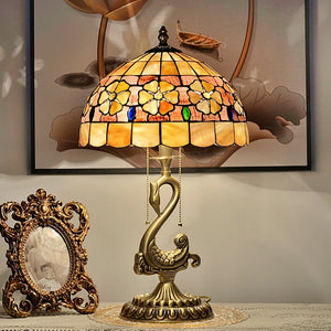 Tiffany Swan Table Lamp