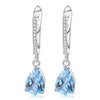 Sky Blue Topaz 925 Earrings (USA)