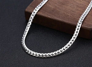 Retro Flat Chain Necklace for Men