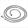 Retro Twist Silver Chain for Men