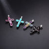Multicolor Amethyst/Topaz (925 Sterling) Cross Necklace (USA)