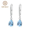Sky Blue Topaz 925 Earrings (USA)