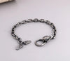 Handmade 925 Silver Skull Mens Bracelet