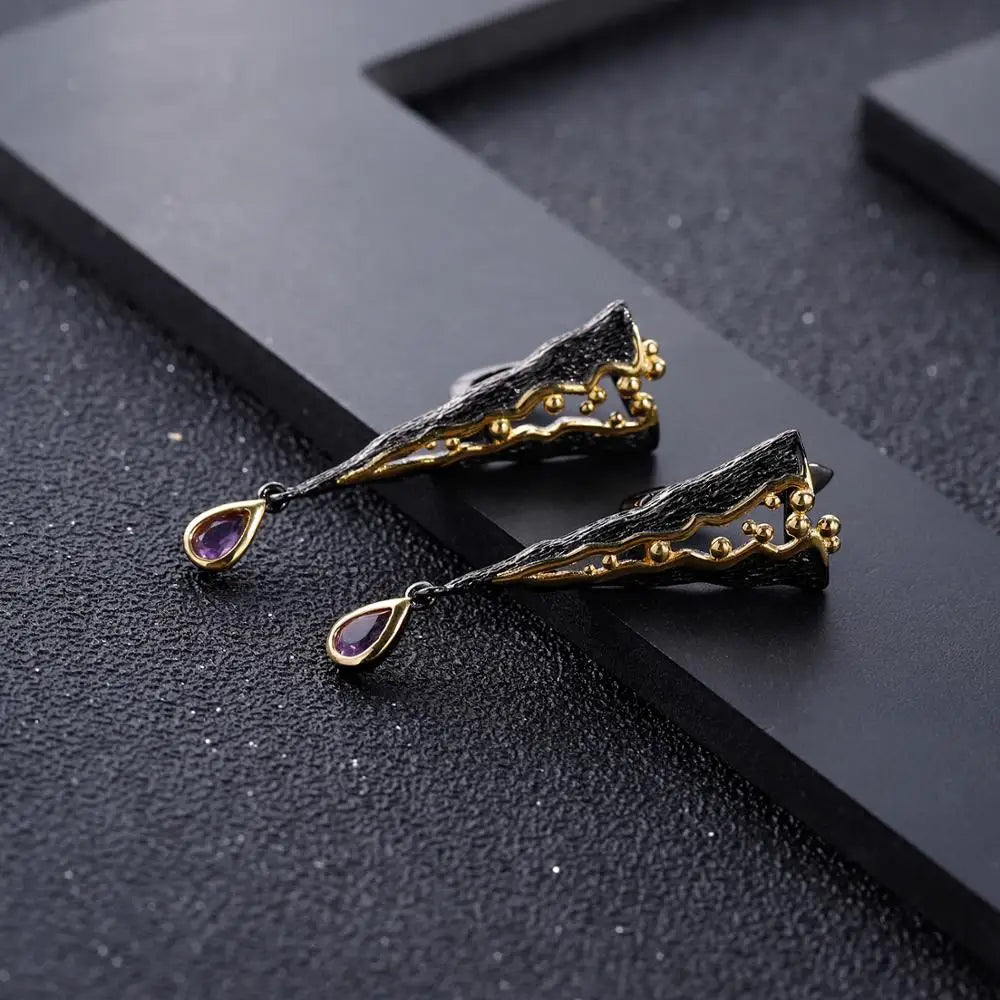 Golden Honey - Raindrop Earrings