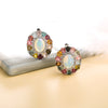 Opal Flower - Sterling Earrings