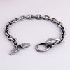Handmade 925 Silver Skull Mens Bracelet
