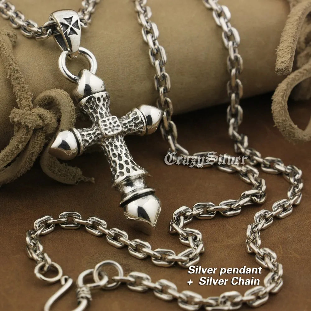 Men's Heavy (925 Sterling) Cross Necklace