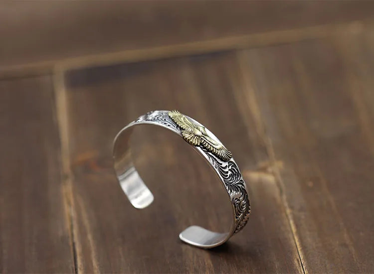 Indian Eagle S925 Silver Cuff