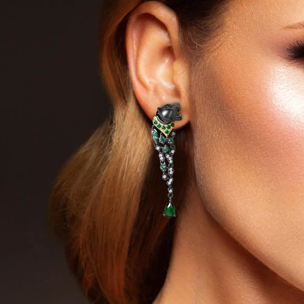 Leopard Sparkle (925 Sterling) Earrings