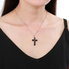 Multicolor Amethyst/Topaz (925 Sterling) Cross Necklace (USA)