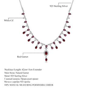 Agate Crystal Gemstone Necklace (Sterling)