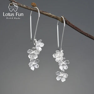 Elegant Forget-me-not Flower (Sterling) Earrings