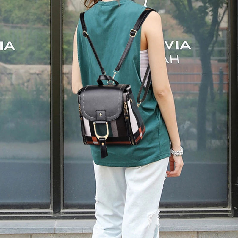 Mini Retro Plaid Backpack