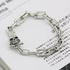 Sterling 925 Silver Men's Skull Bracelet