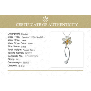 Lotus Flower - Sterling Necklace