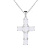 Multicolor Amethyst/Topaz (925 Sterling) Cross Necklace (USA)