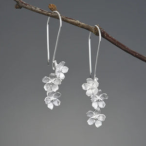 Elegant Forget-me-not Flower (Sterling) Earrings