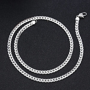 Retro Flat Chain Necklace for Men