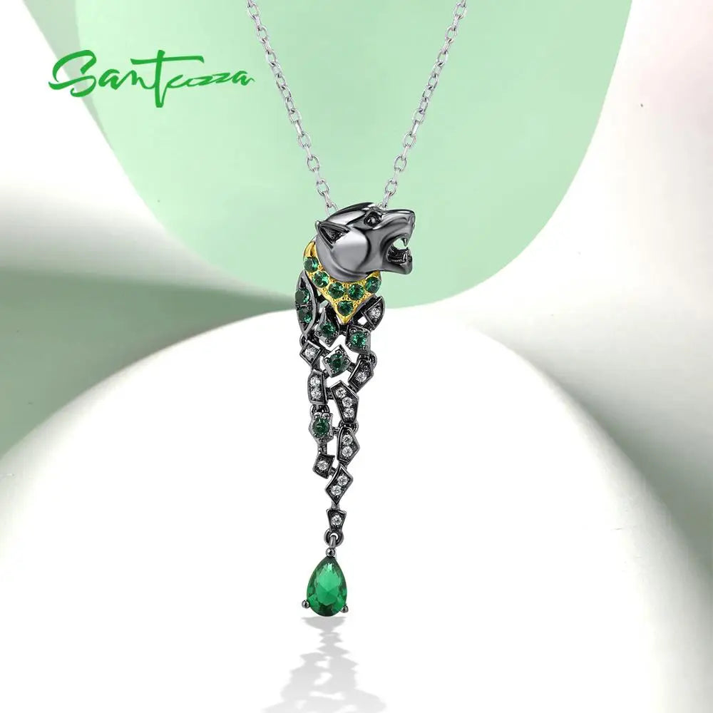 Leopard Sparkle (925 Sterling Silver) Pendant