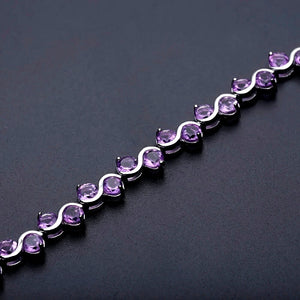 Purple Gem - Sterling Bracelet