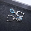Sky Blue Topaz 925 Earrings (USA)