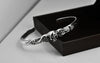 Gothic Silver 925 Skull Cuff Bangle