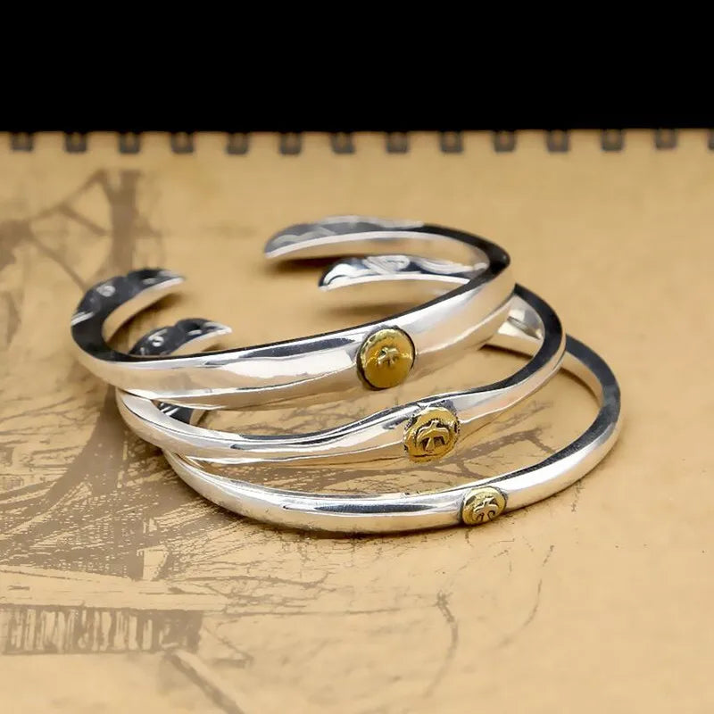 Flying Eagle Bangle (100% 925 Sterling Silver) Men Women