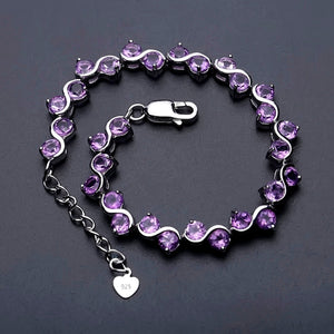 Purple Gem - Sterling Bracelet