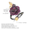 Rose Flower Garnet Ring USA