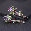 Multicolor Sterling Amethyst Earrings (USA)