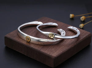 Flying Eagle Bangle (100% 925 Sterling Silver) Men Women