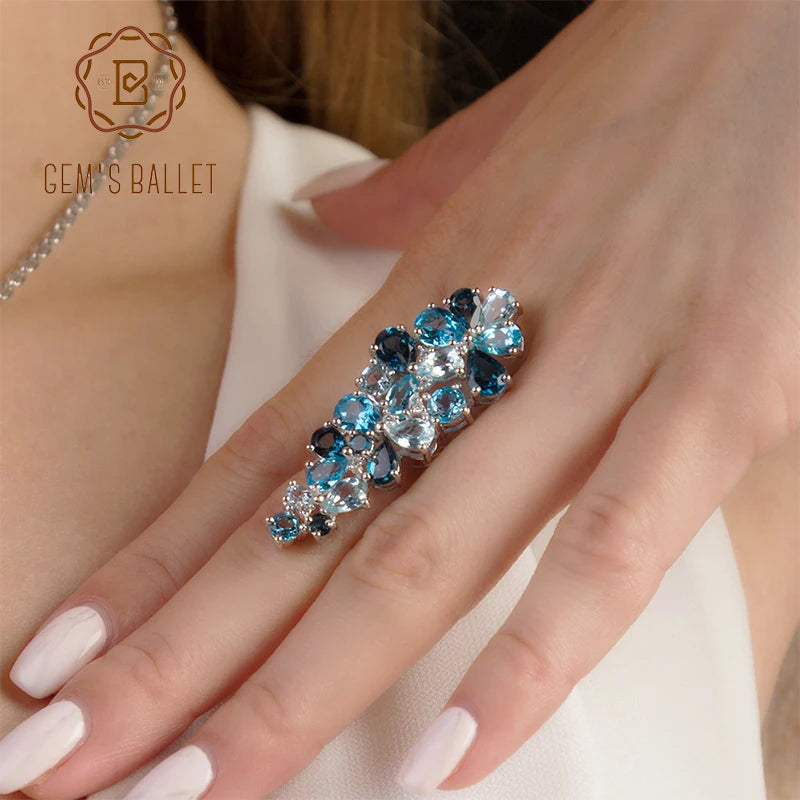 London (Blue Topaz 925 Sterling) Rings (USA)