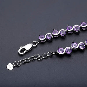 Purple Gem - Sterling Bracelet