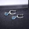 Sky Blue Topaz 925 Earrings (USA)