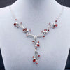 Red Garnet Sterling Necklace USA