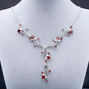 Red Garnet Sterling Necklace USA