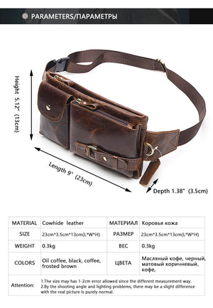 Belt Waist Bag - Leather Men's