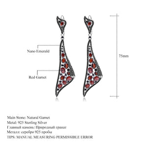 Red Garnet Sterling Earrings USA