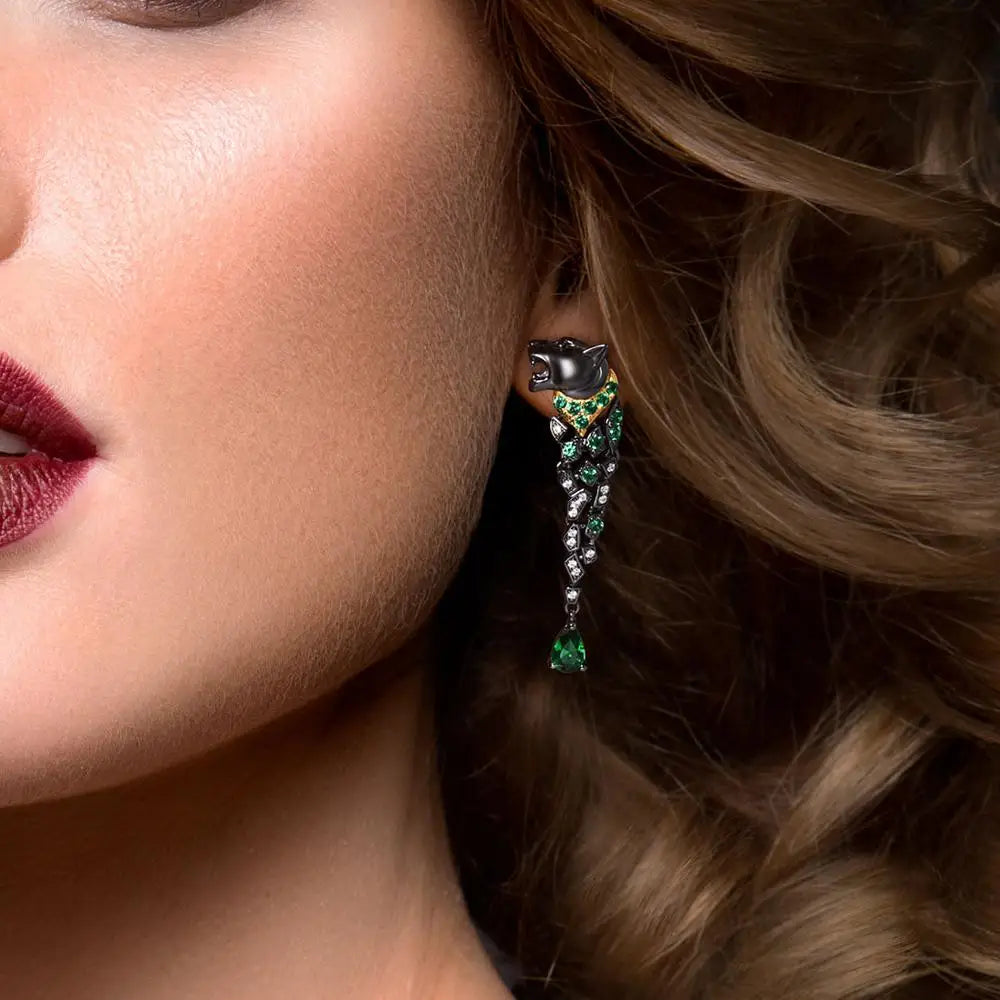Leopard Sparkle (925 Sterling) Earrings