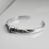 Gothic Silver 925 Skull Cuff Bangle
