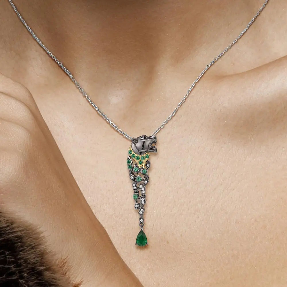 Leopard Sparkle (925 Sterling Silver) Pendant
