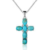 Multicolor Amethyst/Topaz (925 Sterling) Cross Necklace (USA)