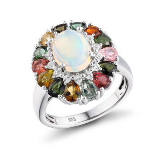 Natural Opal - Sterling Rings
