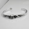Gothic Silver 925 Skull Cuff Bangle