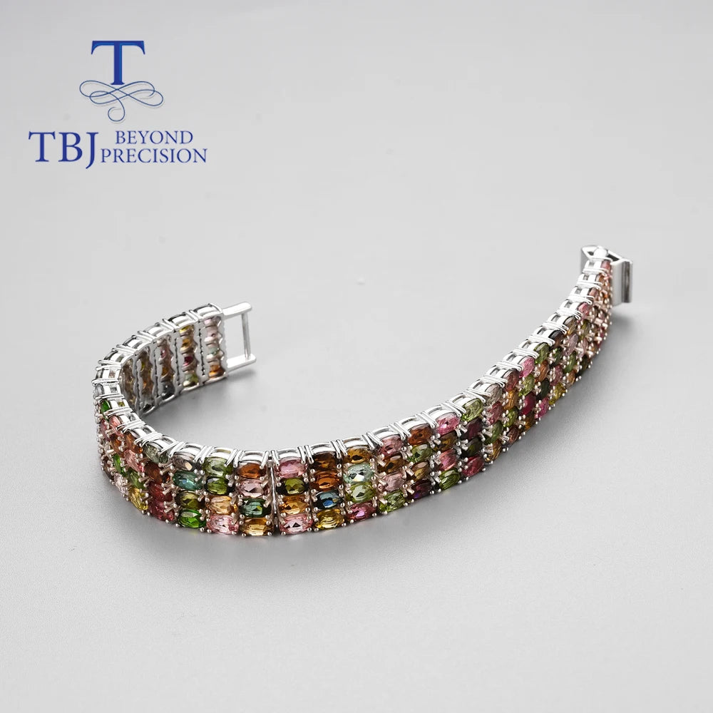 Rainbow Tourmaline (925 Sterling) Bracelet