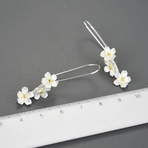 Elegant Forget-me-not Flower (Sterling) Earrings