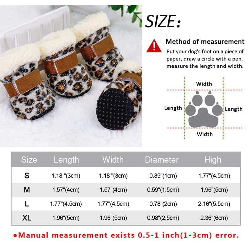 Happy Paws 4pcs Pet Dog Shoes